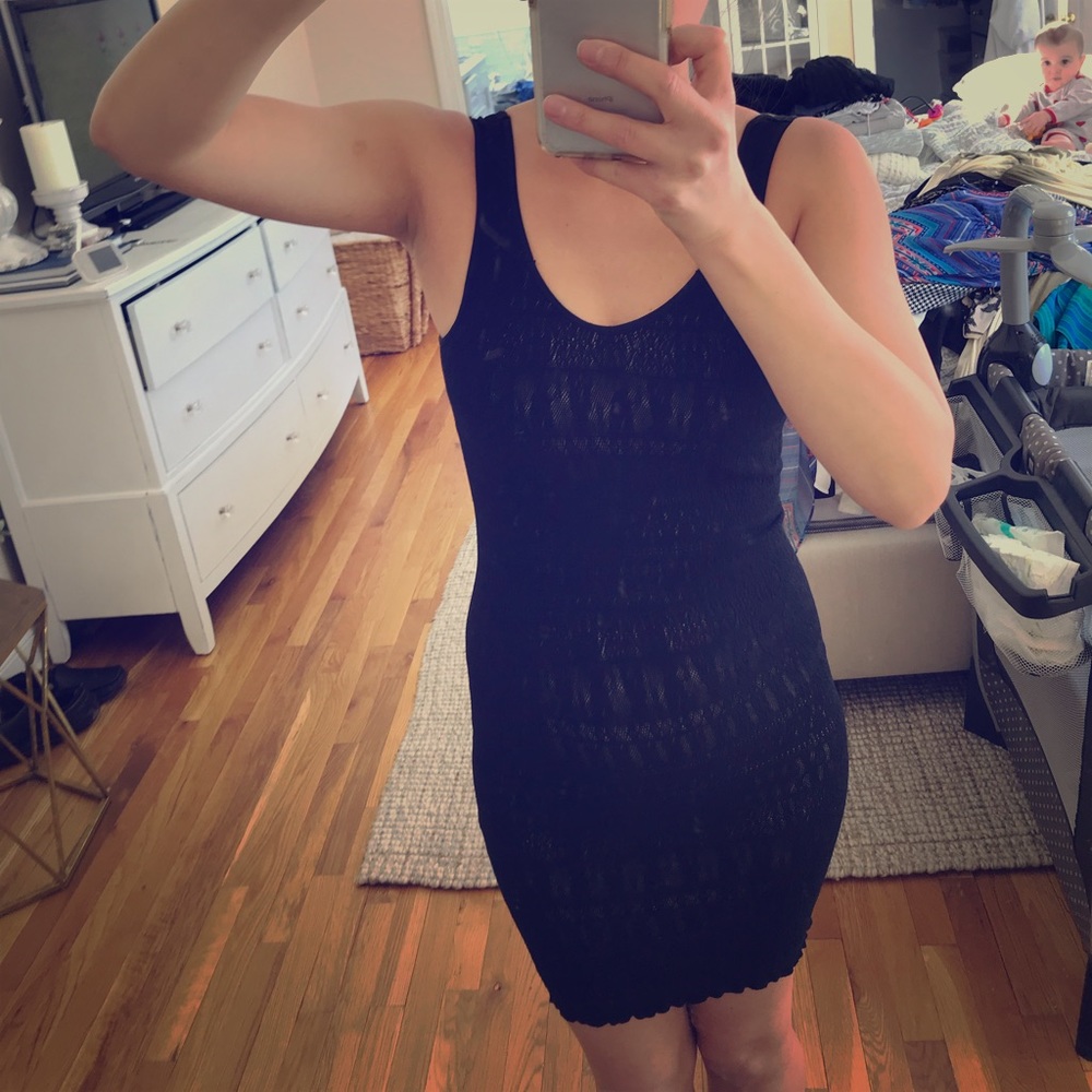 Tight black dress